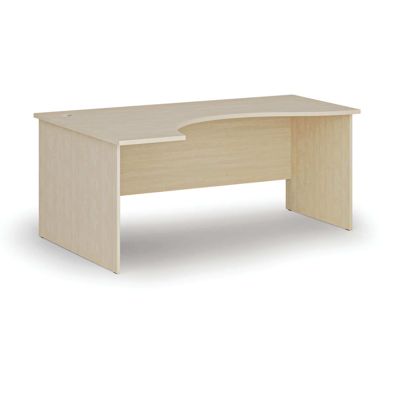 Fotografia produktu: Ergonomický kancelársky písací stôl PRIMO WOOD, 180x120 cm, ľavý, breza
