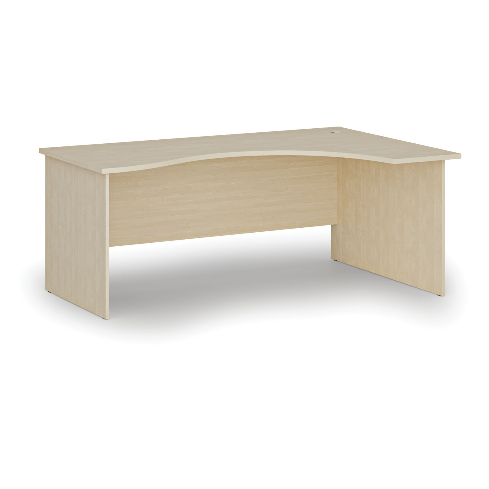 Fotografia produktu: Ergonomický kancelársky písací stôl PRIMO WOOD, 180x120 cm, pravý, breza
