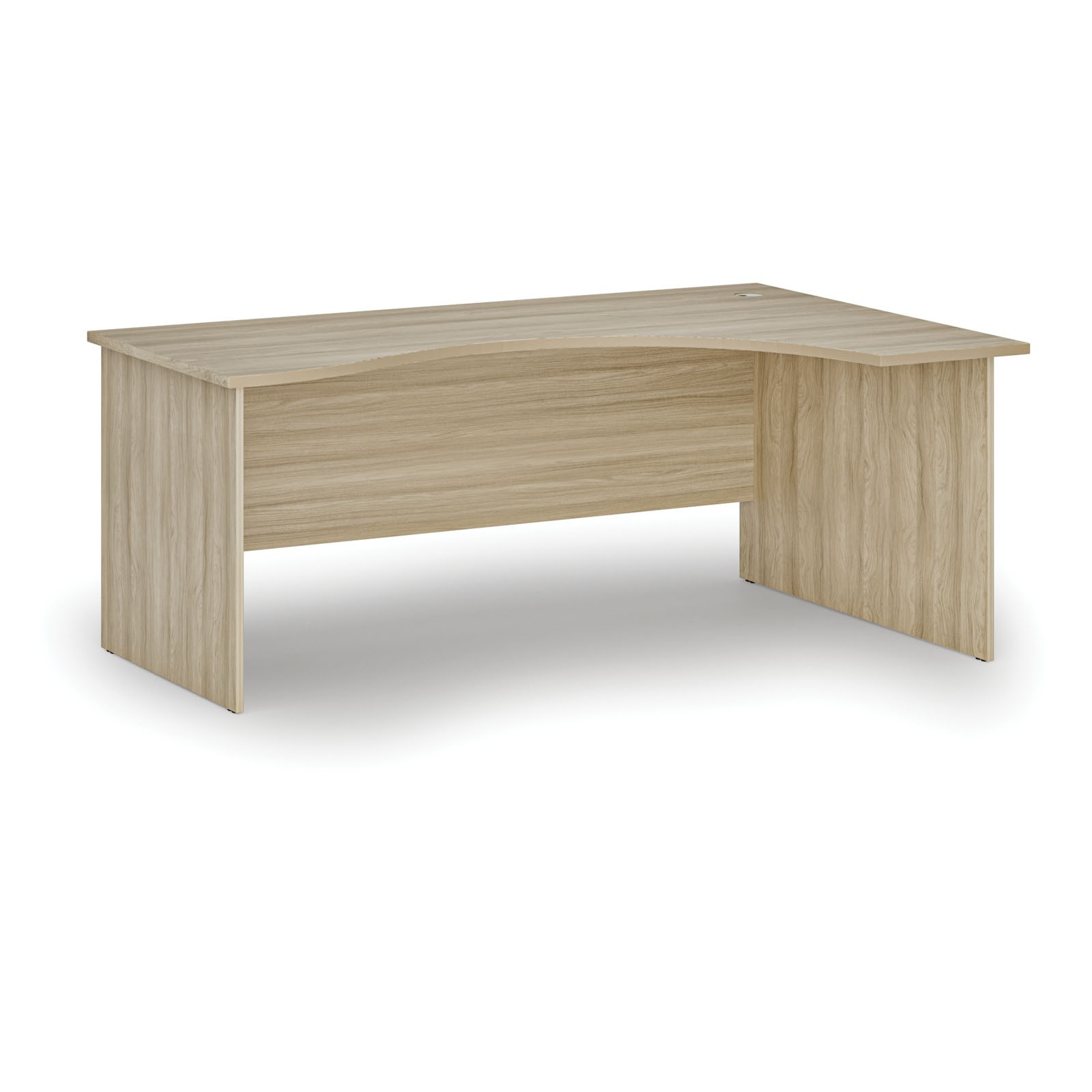Fotografia produktu: Ergonomický kancelársky písací stôl PRIMO WOOD, 180x120 cm, pravý, dub prírodný