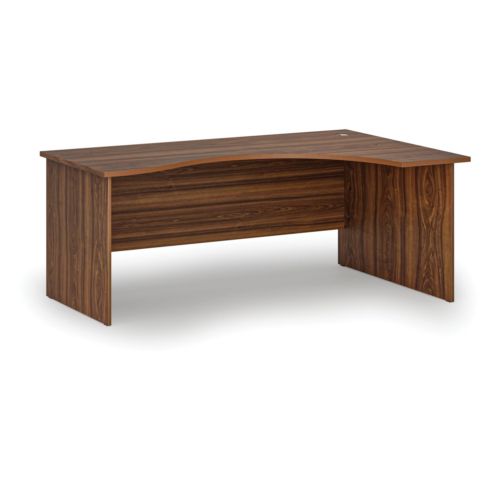 Fotografia produktu: Ergonomický kancelársky písací stôl PRIMO WOOD, 180x120 cm, pravý, orech