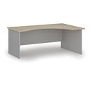 Ergonomický kancelářský pracovní stůl PRIMO GRAY, 1800 x 1200 mm, pravý, šedá/dub přírodní