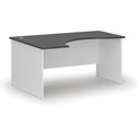 Ergonomický kancelářský pracovní stůl PRIMO WHITE, 1600 x 1200 mm, levý, bílá/grafit