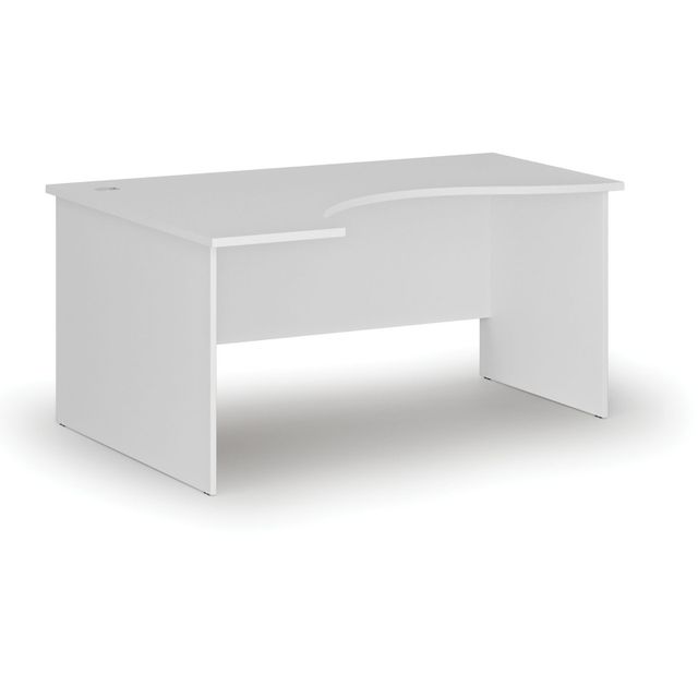 Ergonomický kancelářský pracovní stůl PRIMO WHITE, 1600 x 1200 mm, levý, bílá