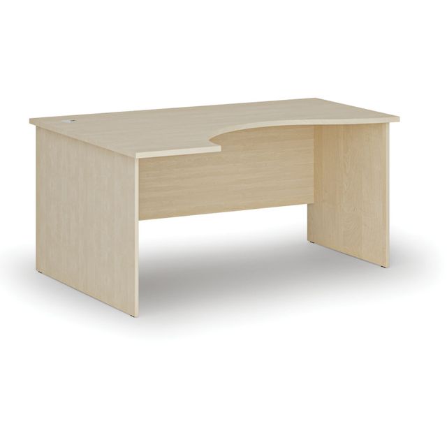 Ergonomický kancelářský pracovní stůl PRIMO WOOD, 1600 x 1200 mm, levý