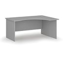 Ergonomický kancelársky pracovný stôl PRIMO GRAY, 1600 x 1200 mm, pravý, sivá