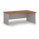 Ergonomický kancelársky pracovný stôl PRIMO GRAY, 1800 x 1200 mm, pravý, sivá/čerešňa