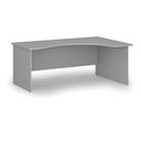 Ergonomický kancelársky pracovný stôl PRIMO GRAY, 1800 x 1200 mm, pravý, sivá