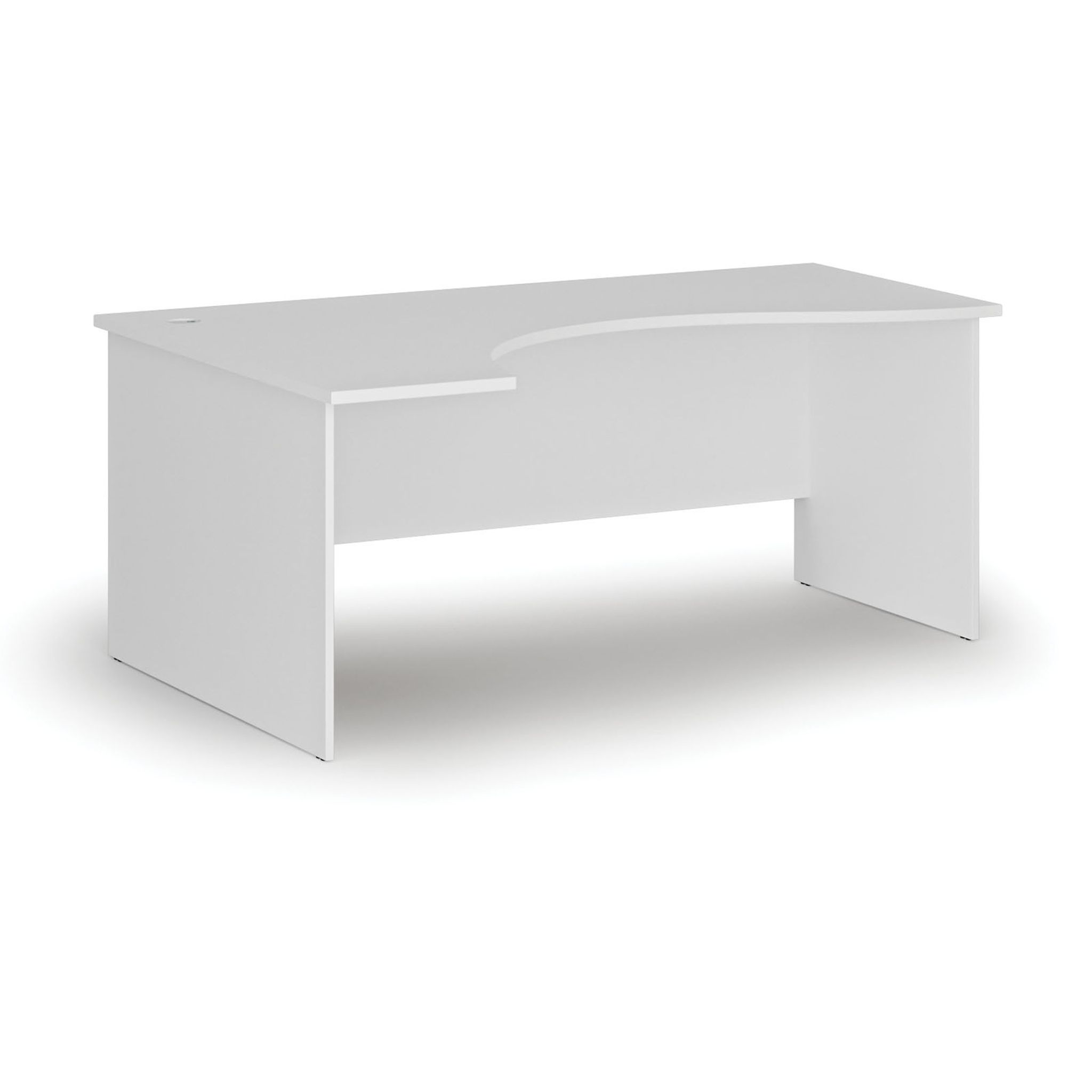 Ergonomický kancelársky pracovný stôl PRIMO WHITE, 1800 x 1200 mm, ľavý, biela