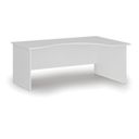 Ergonomický kancelársky pracovný stôl PRIMO WHITE, 1800 x 1200 mm, pravý, biela