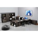 Ergonomický kancelársky pracovný stôl PRIMO WOOD, 1800 x 1200 mm, ľavý, wenge