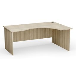 Ergonomický kancelářský psací stůl PRIMO Classic, 180x120 cm, pravý, dub přírodní