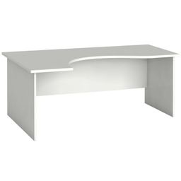 Ergonomický kancelářský psací stůl PRIMO FLEXI, 180x120 cm, levý, bílá, levý