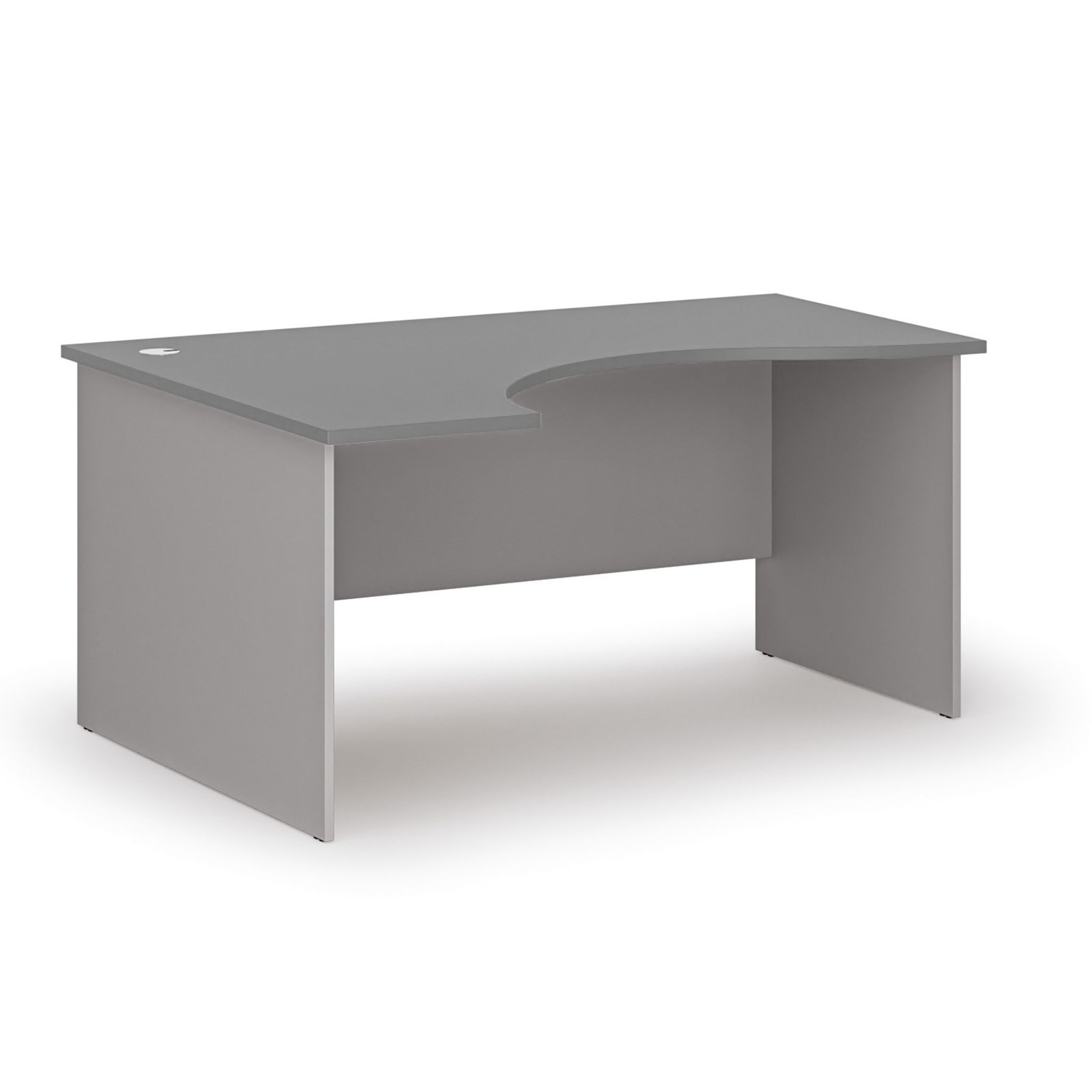 Ergonomický kancelářský psací stůl PRIMO GRAY, 160x120 cm, levý, šedá/grafit