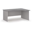 Ergonomický kancelářský psací stůl PRIMO GRAY, 160x120 cm, pravý, šedá/grafit