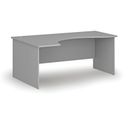 Ergonomický kancelářský psací stůl PRIMO GRAY, 180x120 cm, levý, šedá
