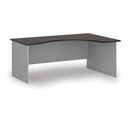 Ergonomický kancelářský psací stůl PRIMO GRAY, 180x120 cm, pravý, šedá/wenge