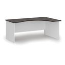 Ergonomický kancelářský psací stůl PRIMO WHITE, 180x120 cm, pravý, bílá/wenge