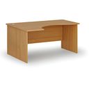 Ergonomický kancelářský psací stůl PRIMO WOOD, 160x120 cm, levý, buk