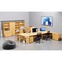 Ergonomický kancelářský psací stůl PRIMO WOOD, 160x120 cm, levý, buk