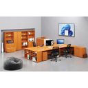 Ergonomický kancelářský psací stůl PRIMO WOOD, 160x120 cm, levý, třešeň