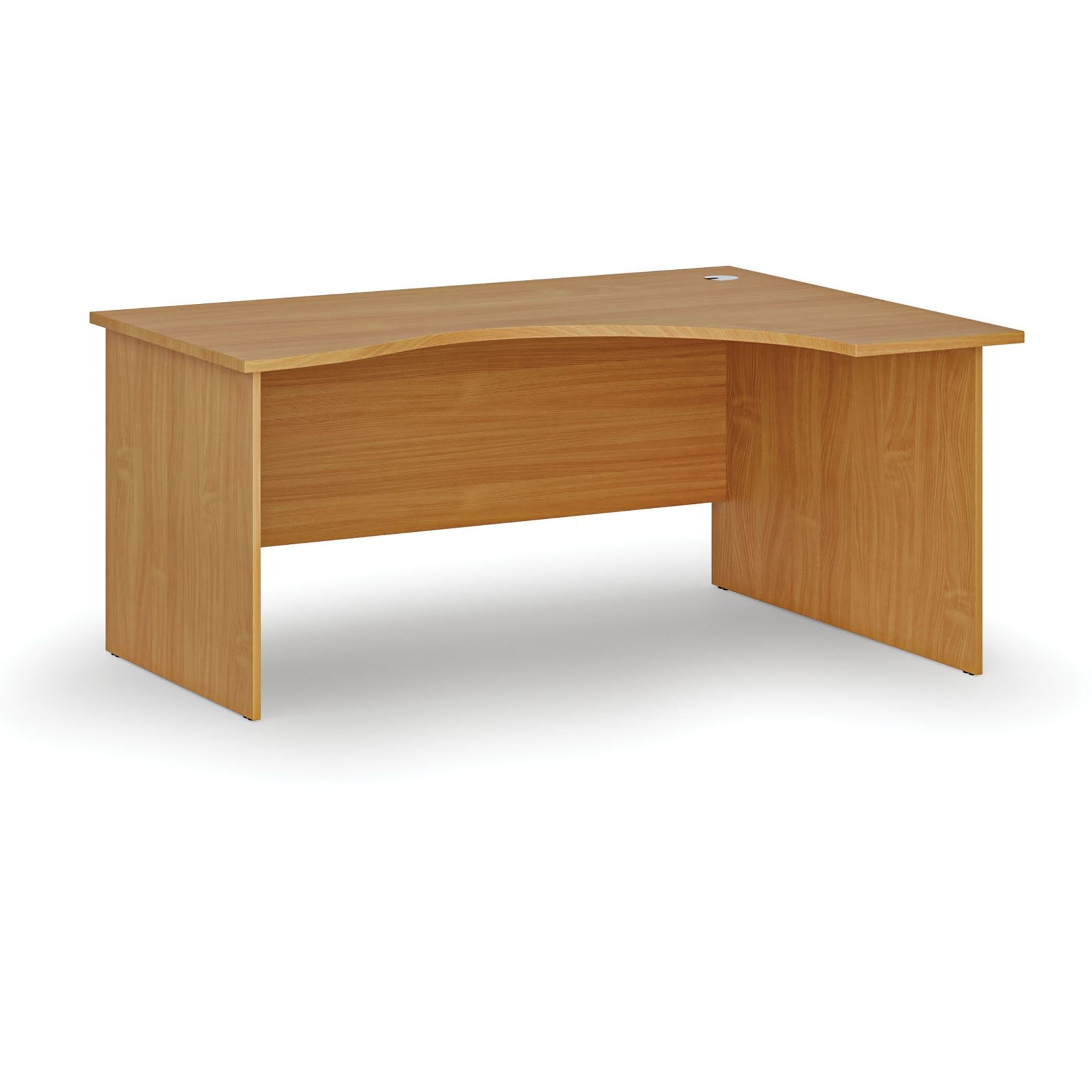 Ergonomický kancelářský psací stůl PRIMO WOOD, 160x120 cm, pravý, buk