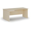 Ergonomický kancelářský psací stůl PRIMO WOOD, 180x120 cm, levý, bříza