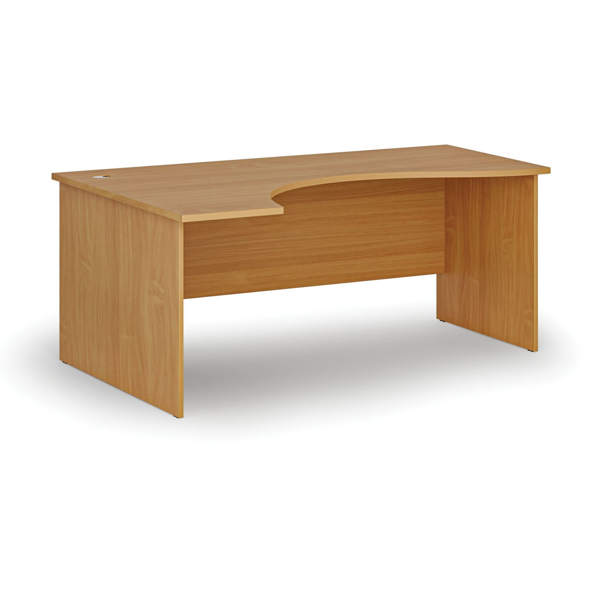 Ergonomický kancelářský psací stůl PRIMO WOOD, 180x120 cm, levý, buk