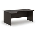 Ergonomický kancelářský psací stůl PRIMO WOOD, 180x120 cm, levý, wenge