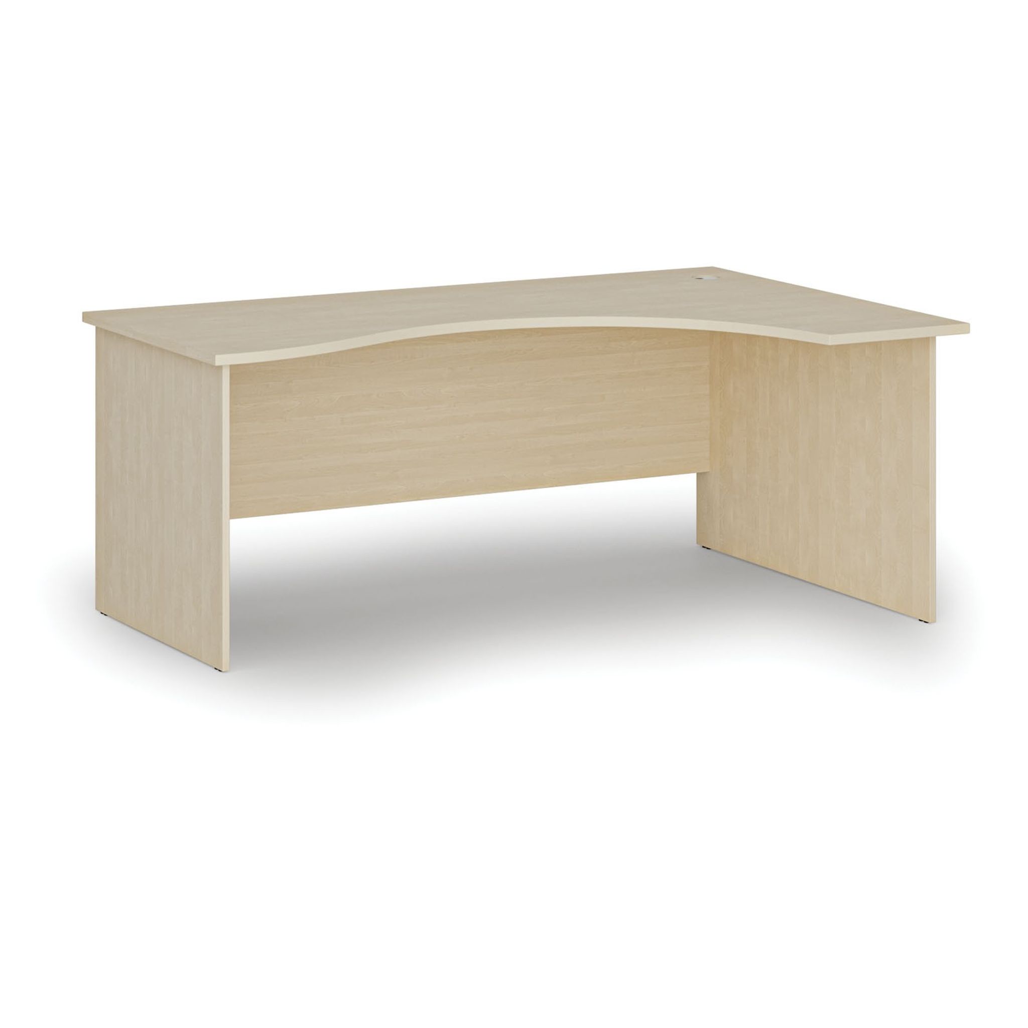 Ergonomický kancelářský psací stůl PRIMO WOOD, 180x120 cm, pravý, bříza