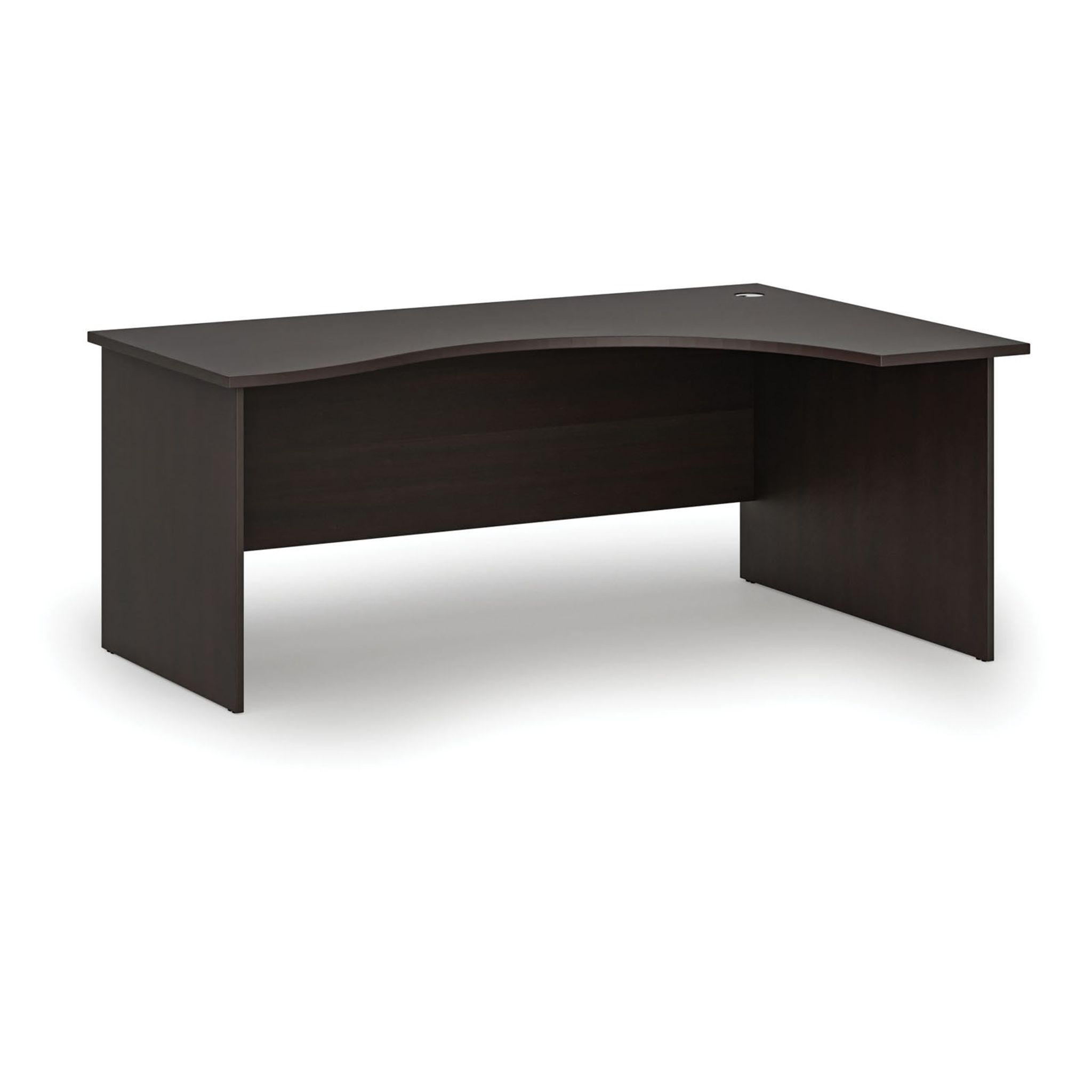 Ergonomický kancelářský psací stůl PRIMO WOOD, 180x120 cm, pravý, wenge