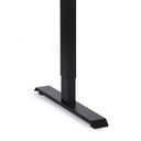 Ergonomický výškově nastavitelný stůl, 180x120 cm, 1 motor, L/P, černá podnož, ořech