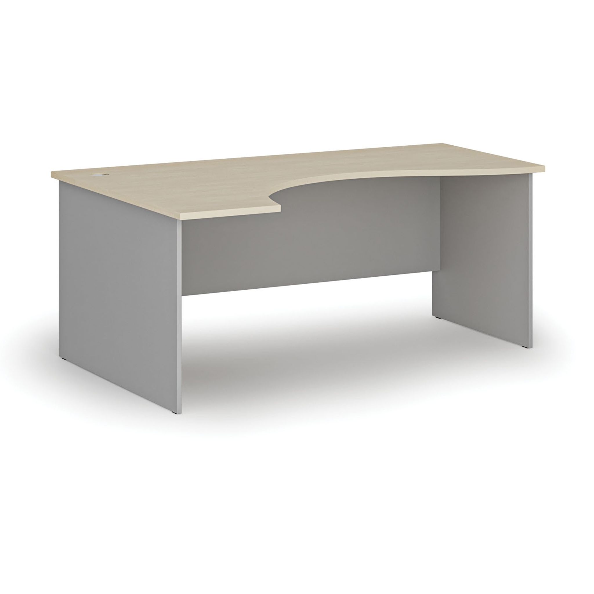 Ergonomischer Bürotisch PRIMO GRAY, 1800 x 1200 mm, links