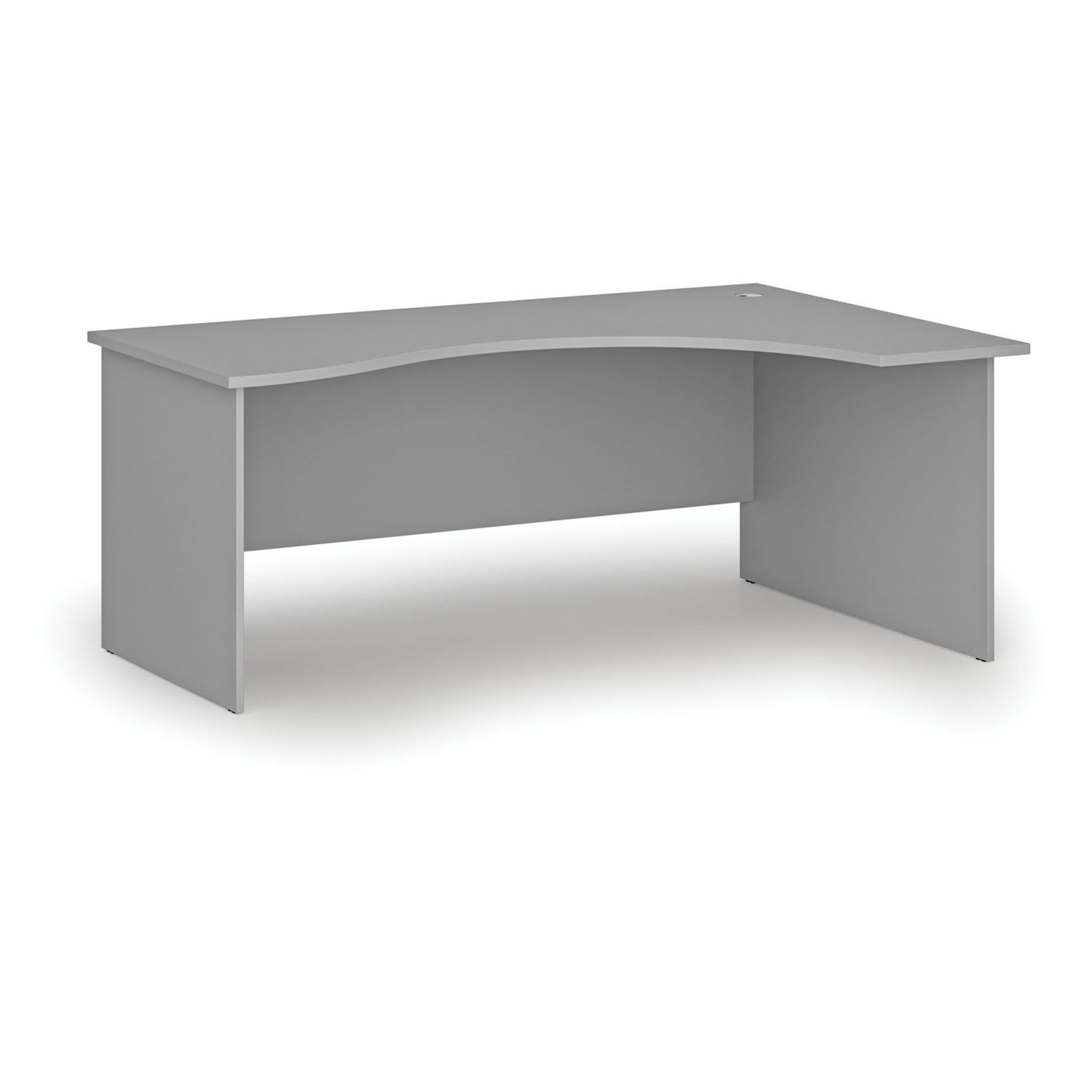 Ergonomischer Bürotisch PRIMO GRAY, 1800 x 1200 mm, rechts, grau