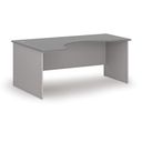 Ergonomischer Bürotisch PRIMO GRAY, 180x120 cm, links, grau/Graphit