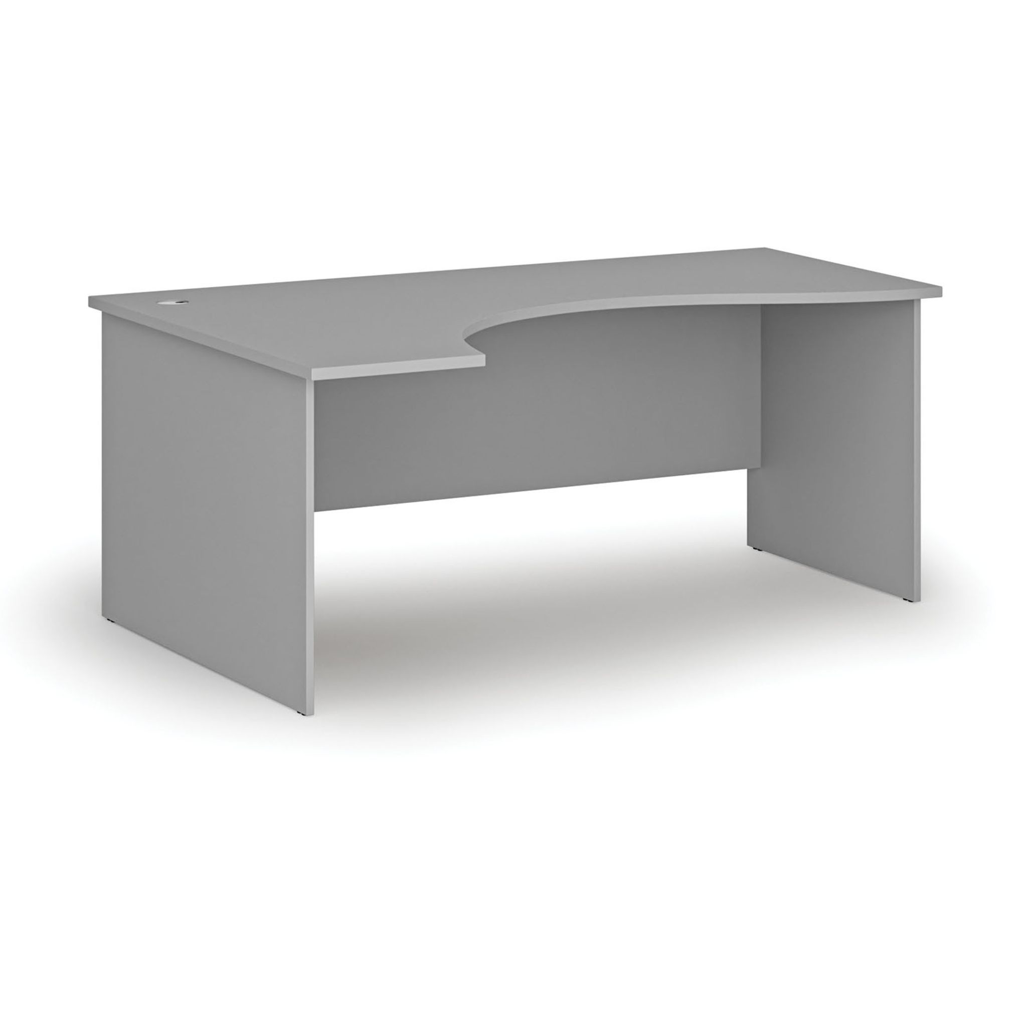 Ergonomischer Bürotisch PRIMO GRAY, 180x120 cm, links, grau