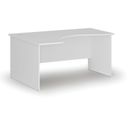 Ergonomischer Bürotisch PRIMO WHITE, 160x120 cm, links, weiß