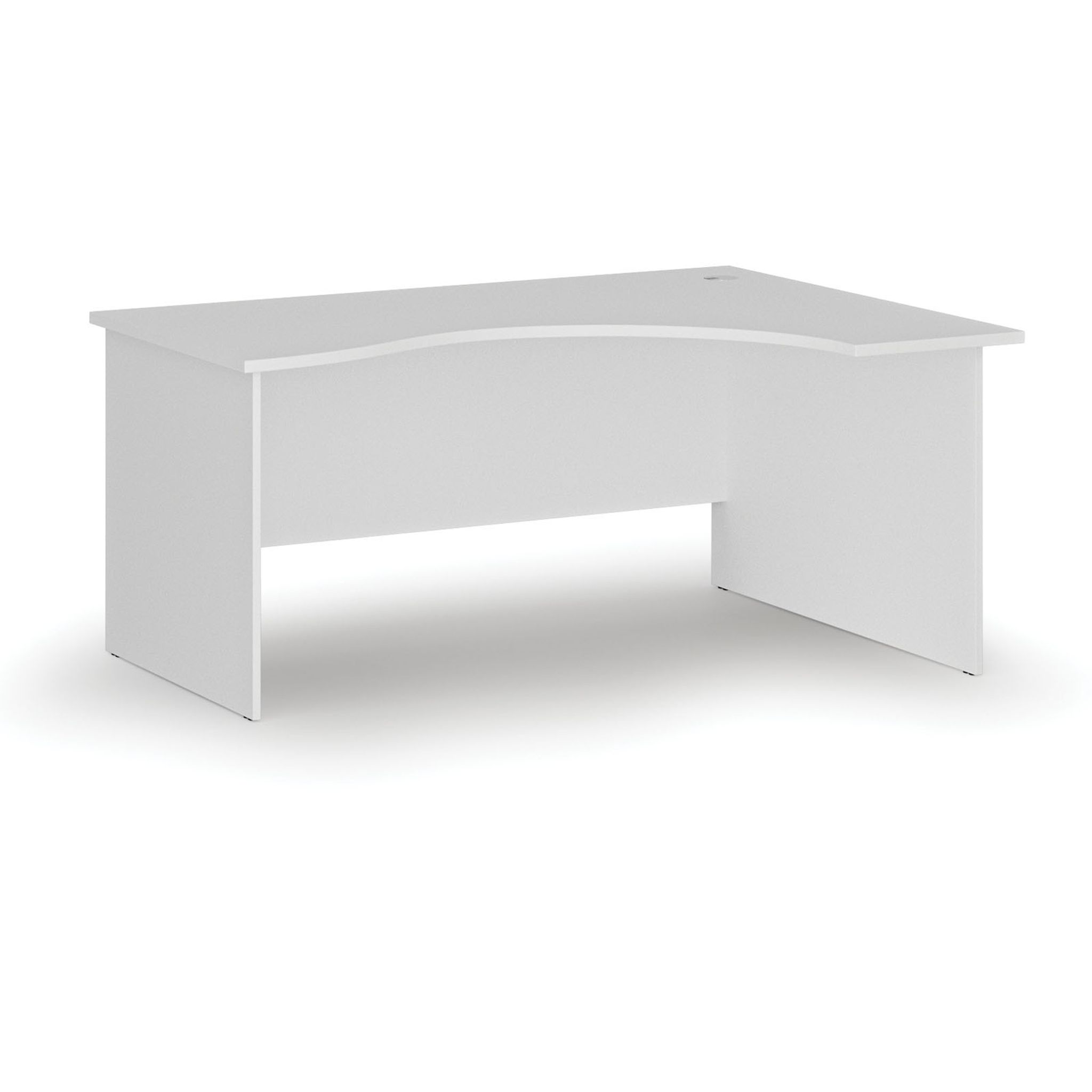 Ergonomischer Bürotisch PRIMO WHITE, 160x120 cm, rechts, weiß