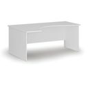 Ergonomischer Bürotisch PRIMO WHITE, 180x120 cm, links, weiß