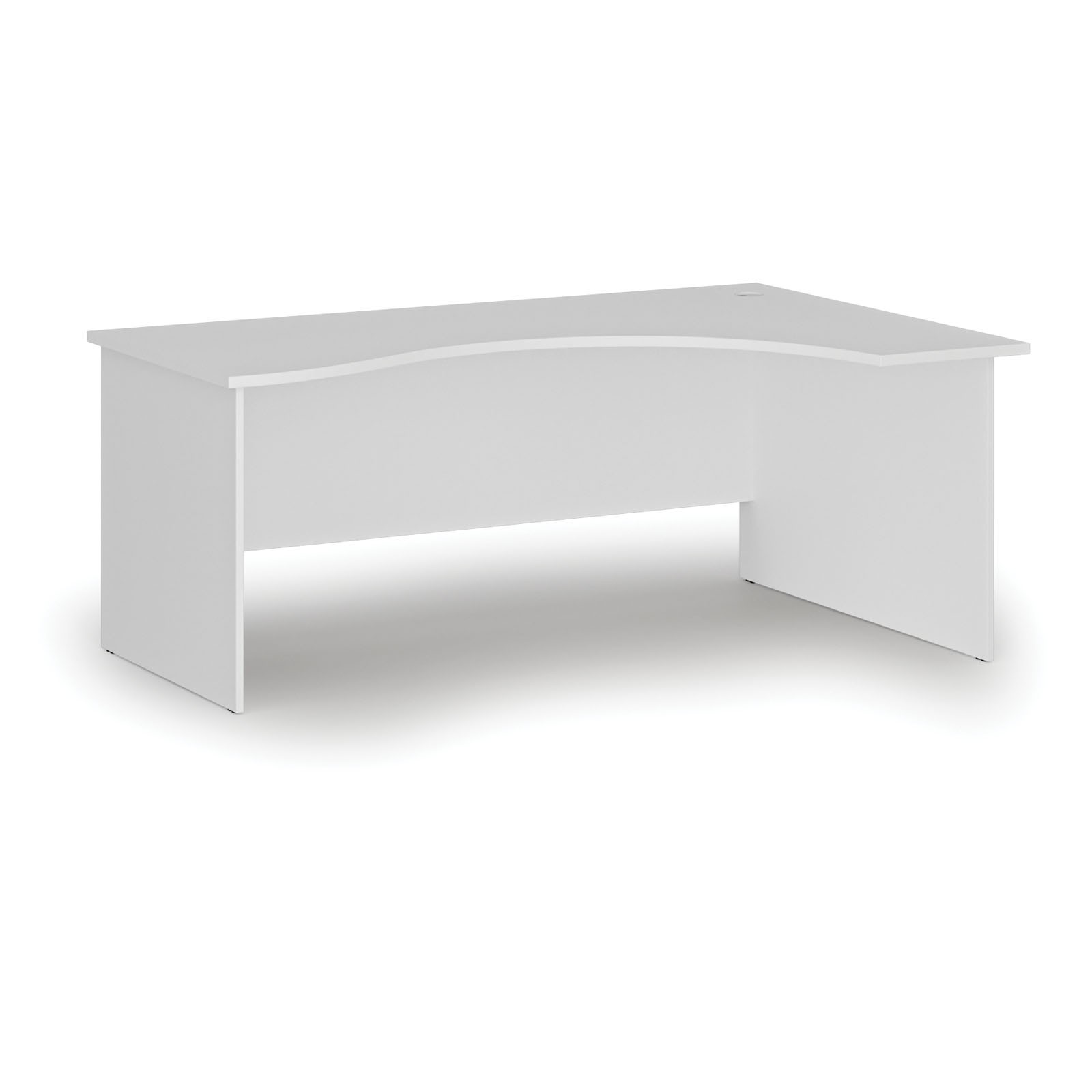B2B Partner Ergonomischer Bürotisch PRIMO WHITE, 180x120 cm, rechts, weiß