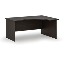 Ergonomischer Bürotisch PRIMO WOOD, 1600 x 1200 mm, rechts, Wenge