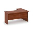 Ergonomischer Eckschreibtisch MIRELLI, 140x120 cm, links, Nussbaum