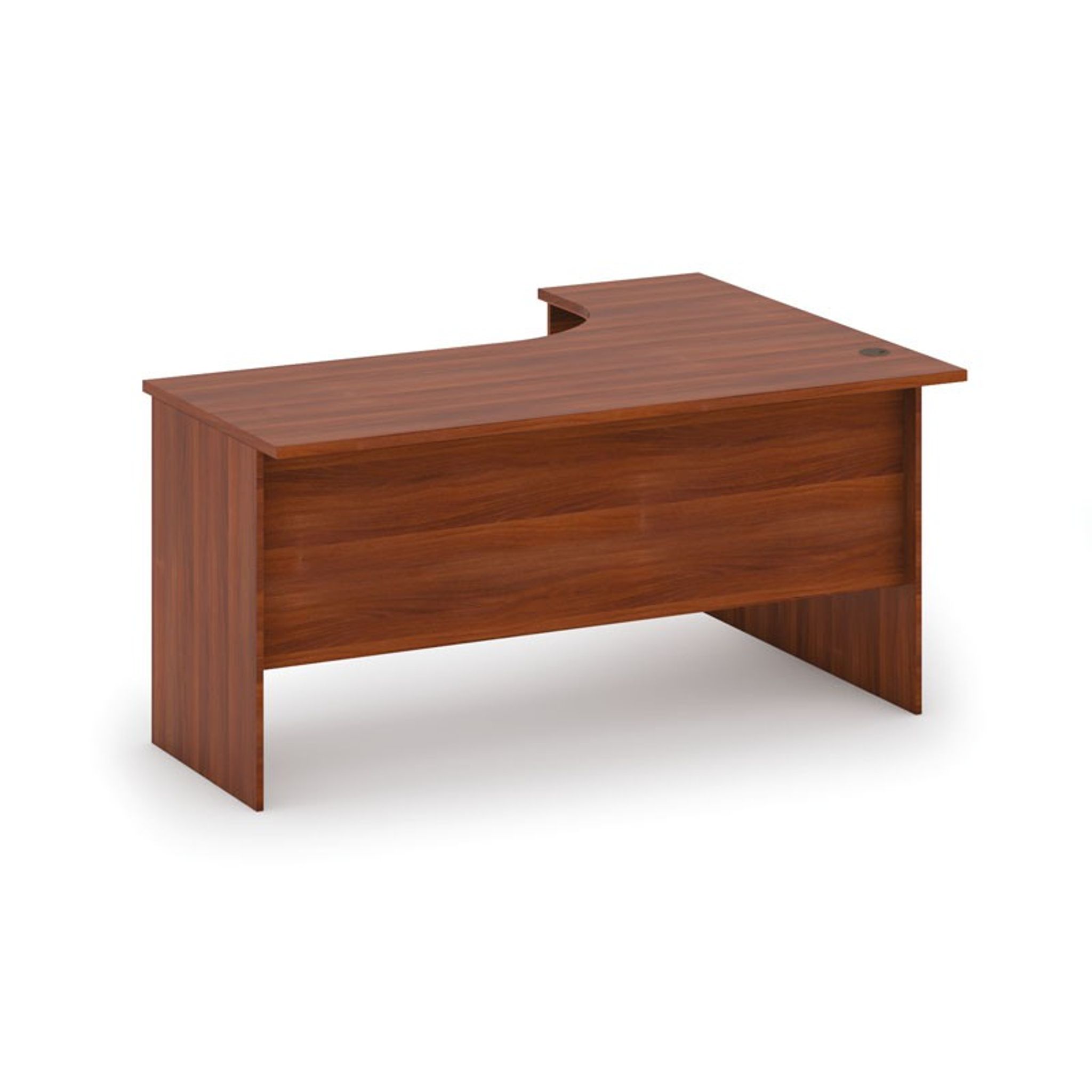 Ergonomischer Eckschreibtisch MIRELLI, 140x120 cm, links, Nussbaum