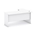 Ergonomischer Eckschreibtisch MIRELLI, 140x120 cm, links, weiß