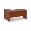 Ergonomischer Eckschreibtisch MIRELLI, 140x120 cm, rechts, Nussbaum