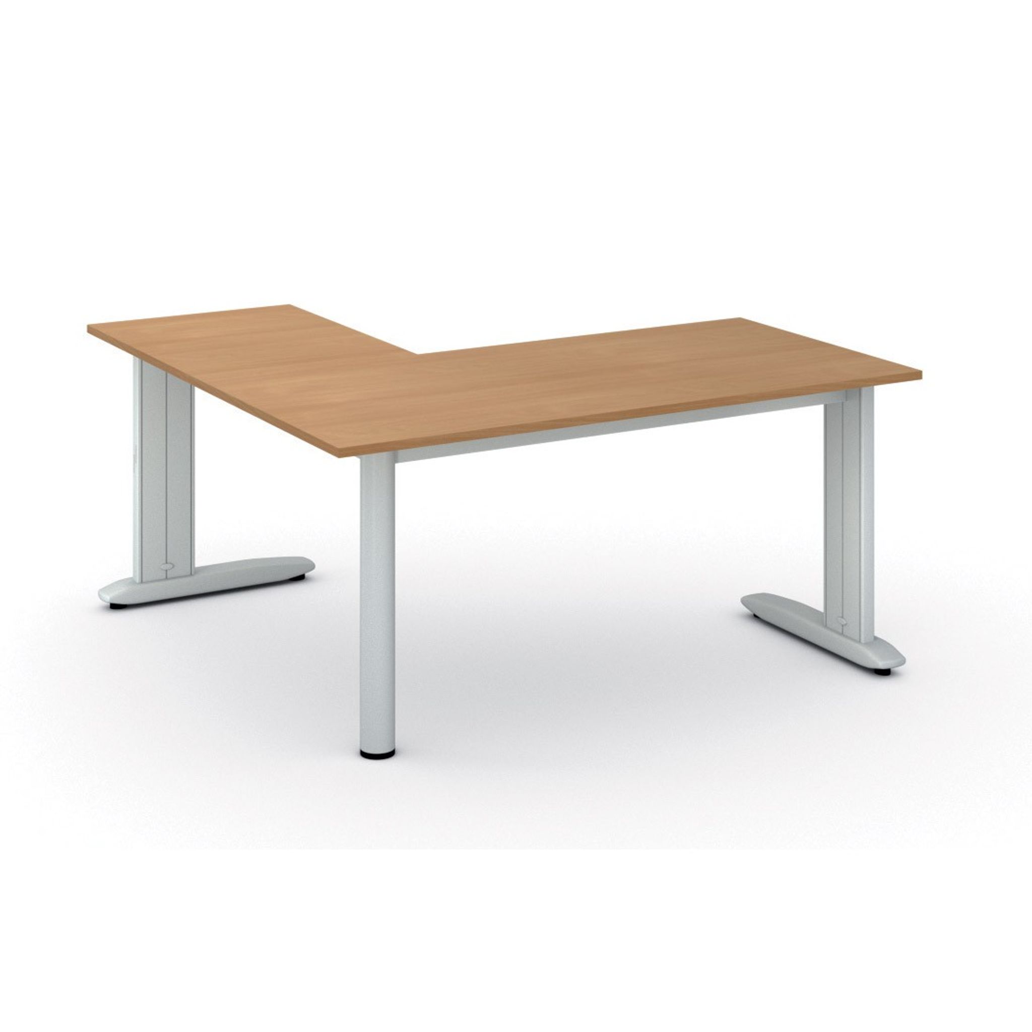 Ergonomischer Eckschreibtisch PRIMO FLEXIBLE, 160x160 cm, Buche