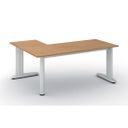 Ergonomischer Eckschreibtisch PRIMO FLEXIBLE, 180x140 cm, Buche