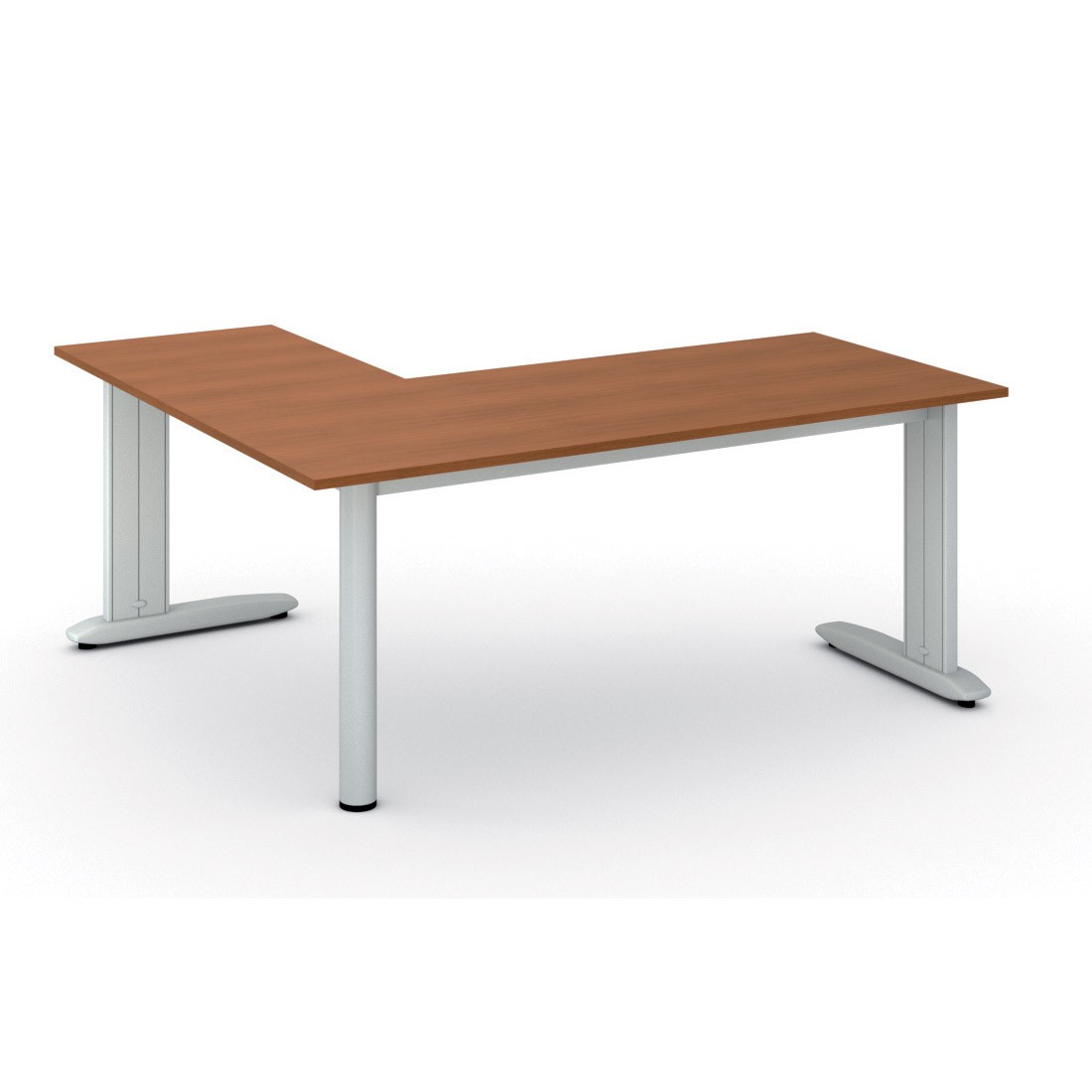 B2B Partner Ergonomischer Eckschreibtisch PRIMO FLEXIBLE, 180x160 cm, Kirschbaum