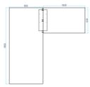 Ergonomischer Eckschreibtisch PRIMO FLEXIBLE, 180x180 cm, Nussbaum
