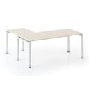 Ergonomischer Eckschreibtisch PRIMO SQUARE, 180x180 cm, Birke