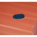 Ergonomischer Schreibtisch MIRELLI, links, weiß/Eiche sonoma